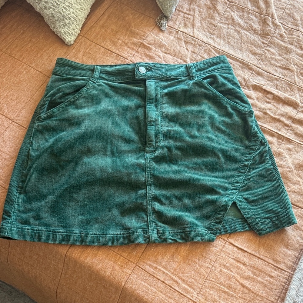 Pilcro Corduroy Mini Skirt Pine Green Medium (worn once)